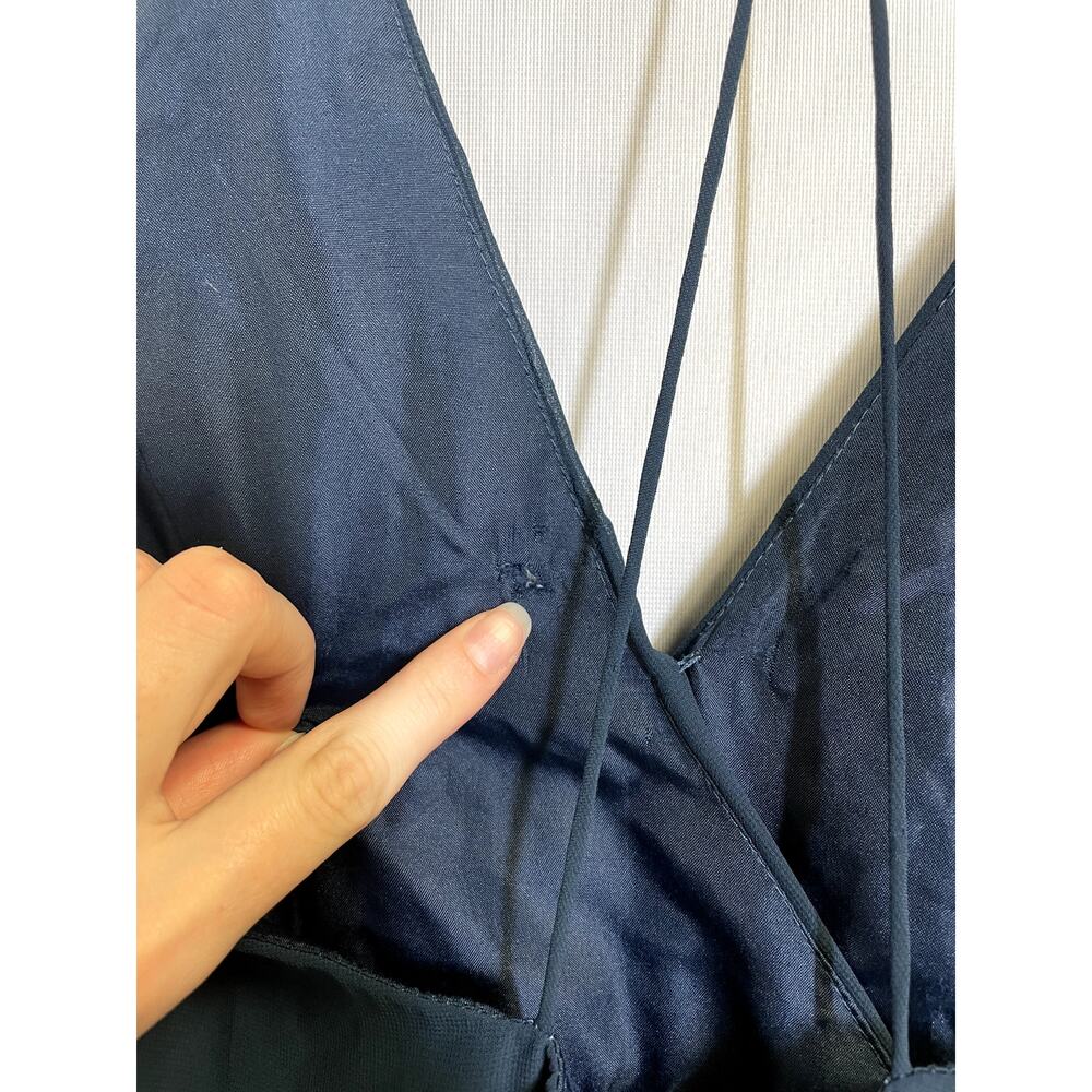 JENNY YOO COLLECTION Navy Blue Farrah Bridesmaids Gown Dress Fully Lined Size 10 - Picture 9 of 12